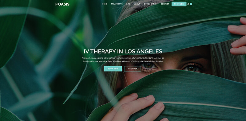 IV Oasis hydration website by Melrose Studios