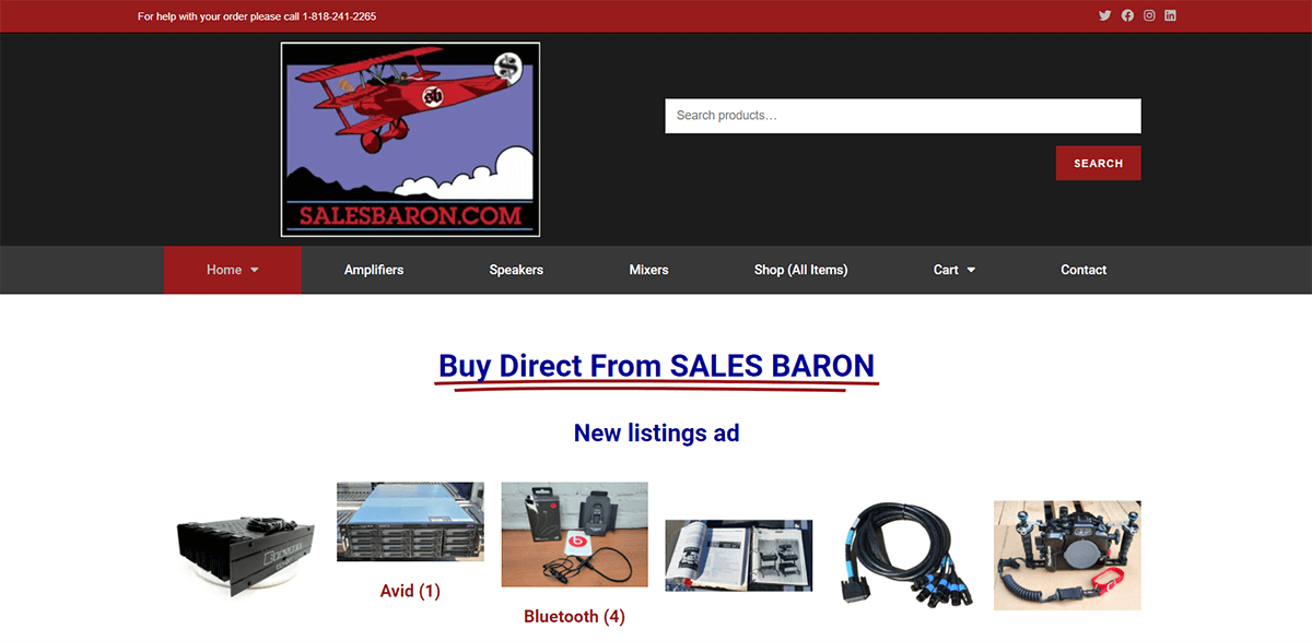 web design sales baron services